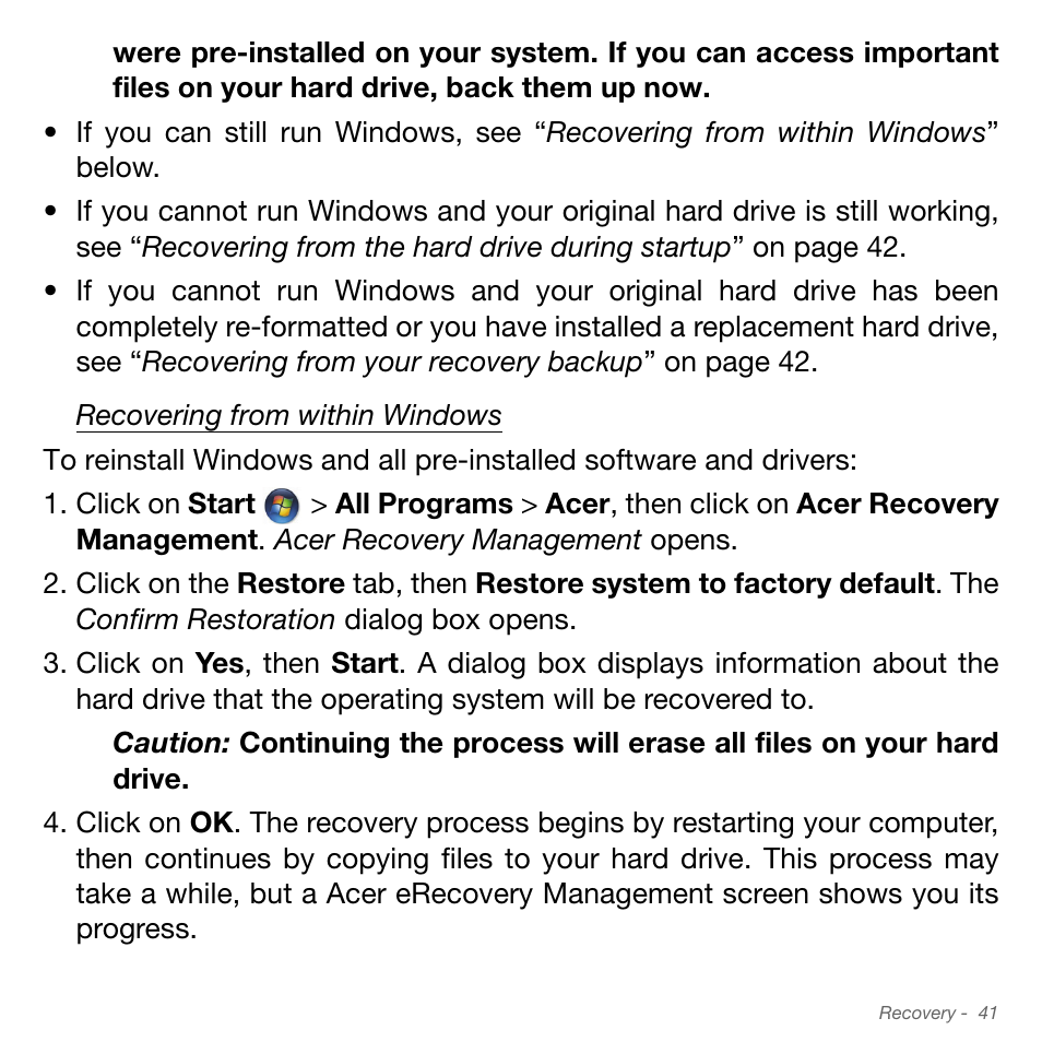 Acer Aspire S3-951 User Manual | Page 41 / 78