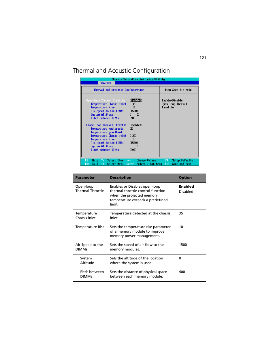 Thermal and acoustic configuration | Acer Altos G540 M2 User Manual | Page 129 / 221