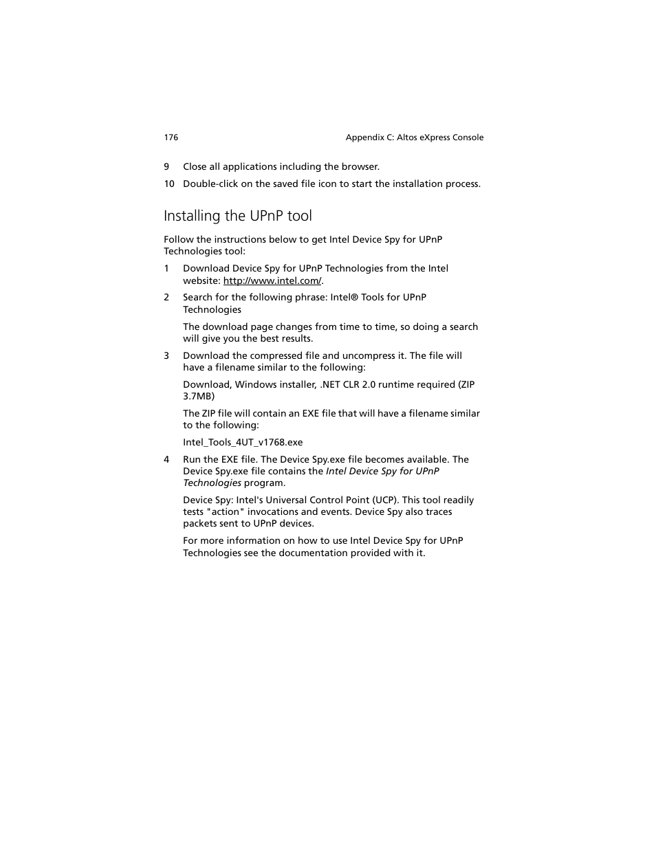 Installing the upnp tool | Acer Altos G540 M2 User Manual | Page 184 / 221