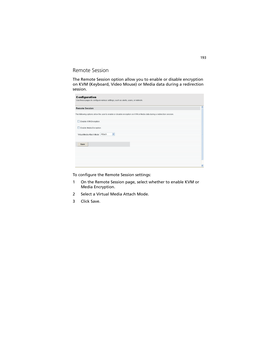 Remote session | Acer Altos G540 M2 User Manual | Page 201 / 221