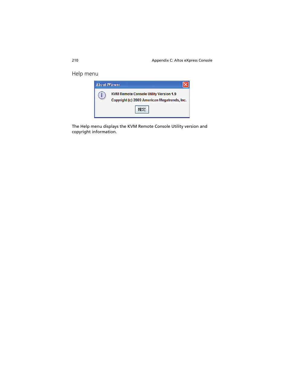Help menu | Acer Altos G540 M2 User Manual | Page 218 / 221