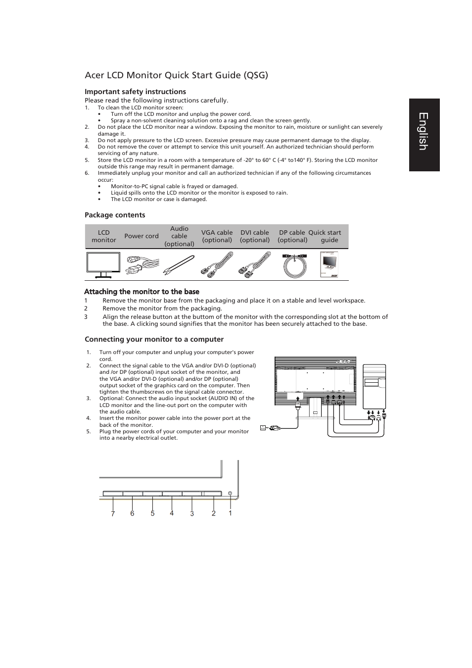 Acer V226HQL User Manual | 3 pages