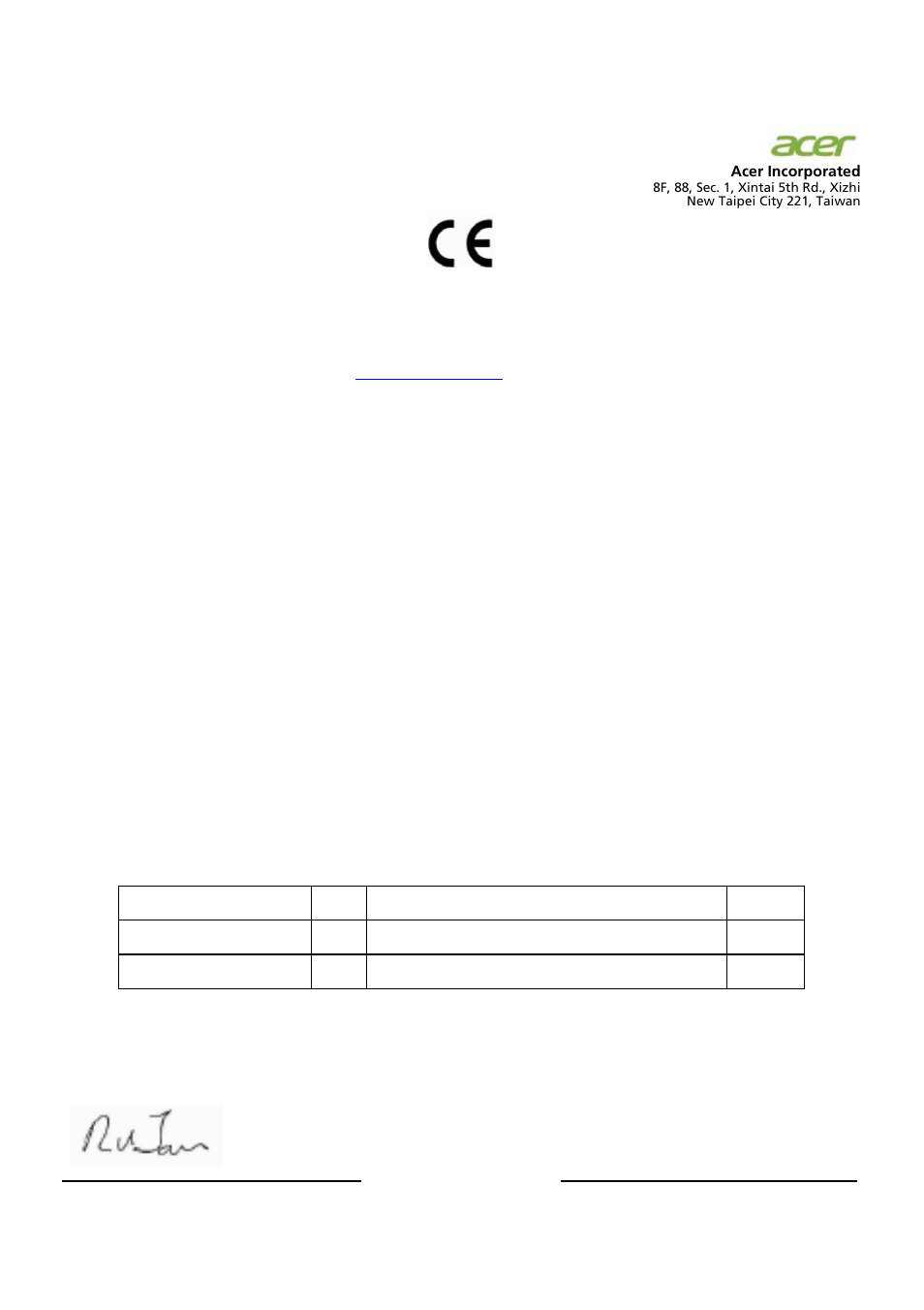 Declaration of conformity | Acer S241HQL User Manual | Page 26 / 28