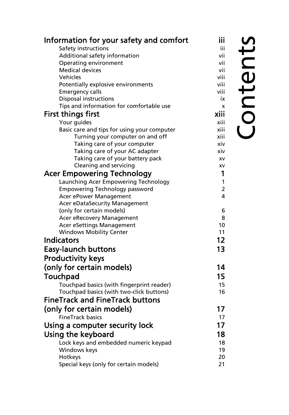 Acer TravelMate 4730G User Manual | Page 17 / 90