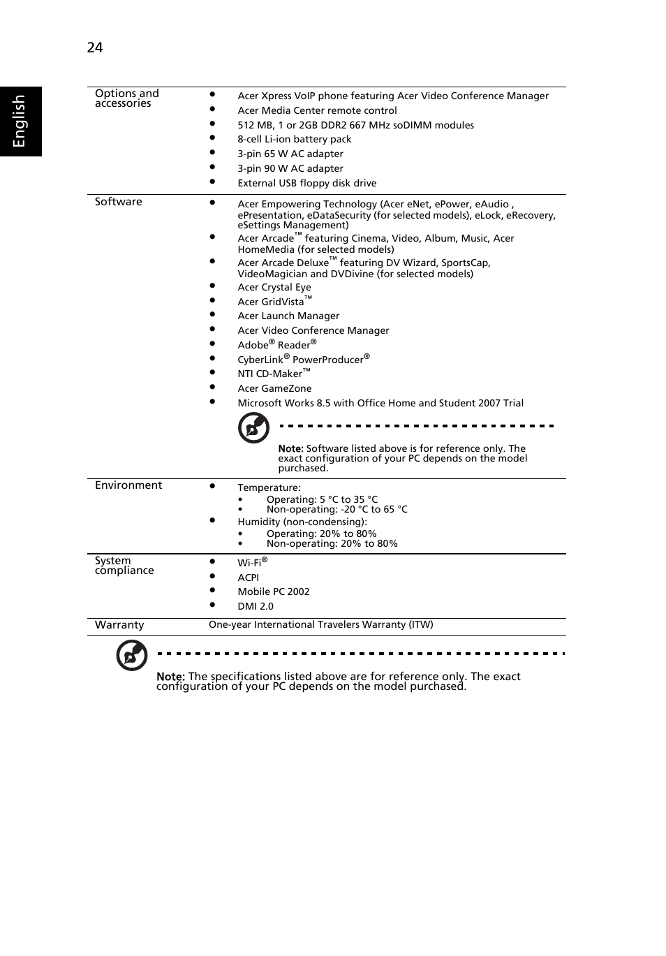 English | Acer Aspire 5720Z User Manual | Page 44 / 119