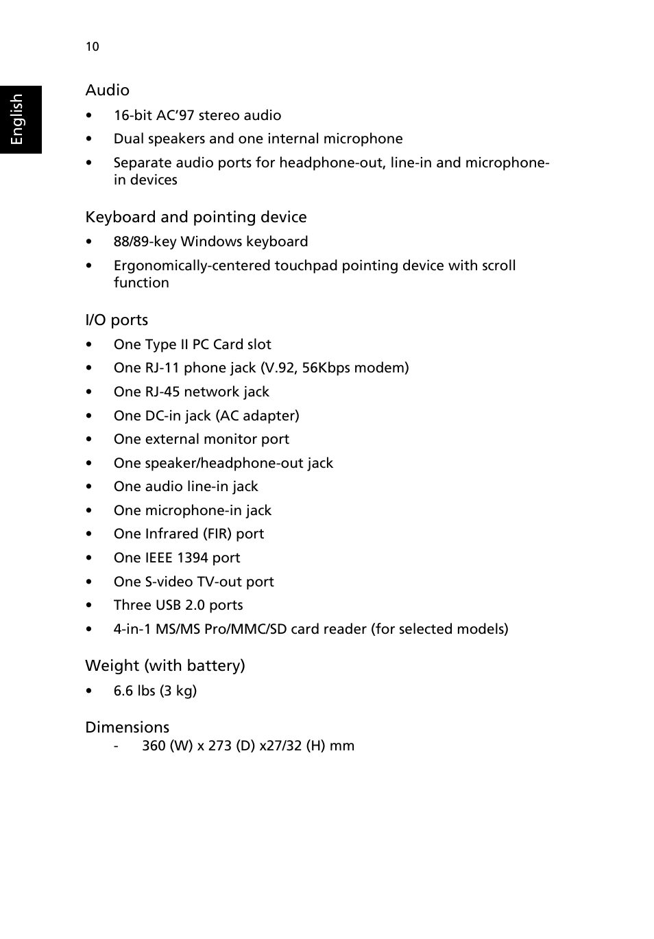 Acer Aspire 1690 User Manual | Page 20 / 96