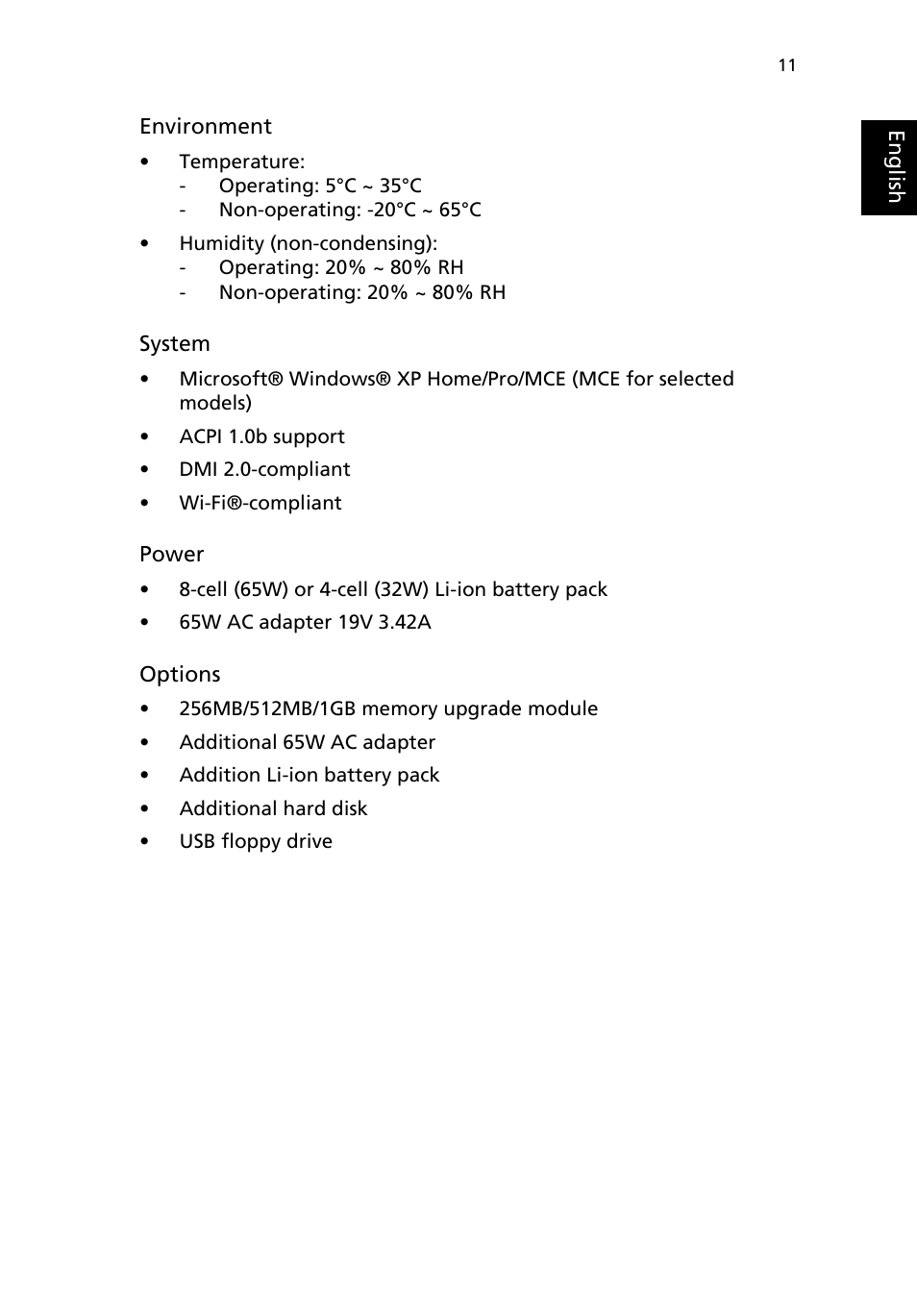 Acer Aspire 1690 User Manual | Page 21 / 96