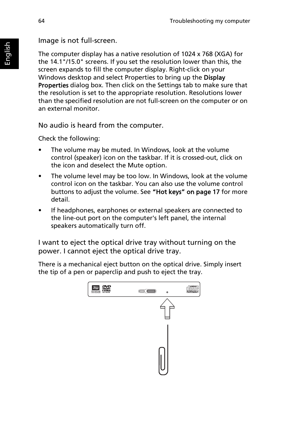 Acer Aspire 1690 User Manual | Page 74 / 96