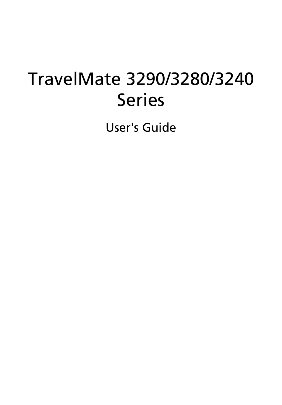 Acer TravelMate 3280 User Manual | 114 pages