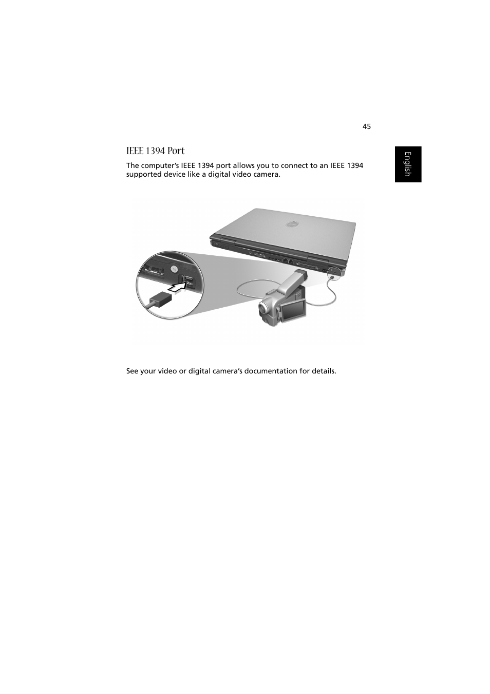 Ieee 1394 port | Acer Aspire 2000 User Manual | Page 55 / 130