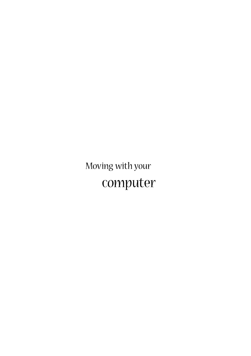 Moving with your computer, Computer | Acer Aspire 2000 User Manual | Page 63 / 130