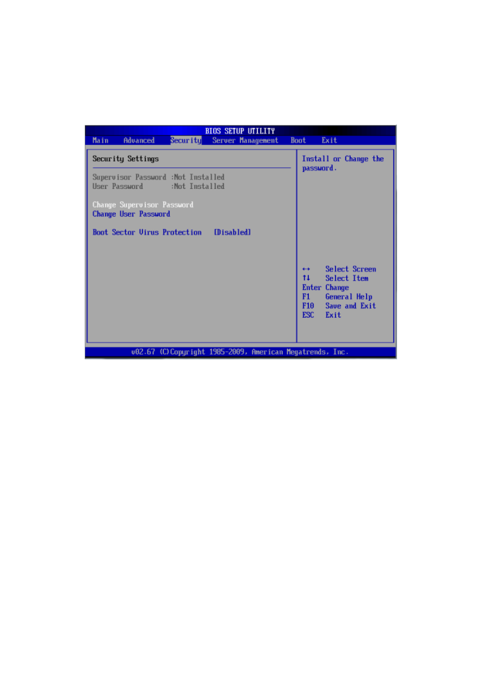 Security settings | Acer AR380 F1 User Manual | Page 110 / 194