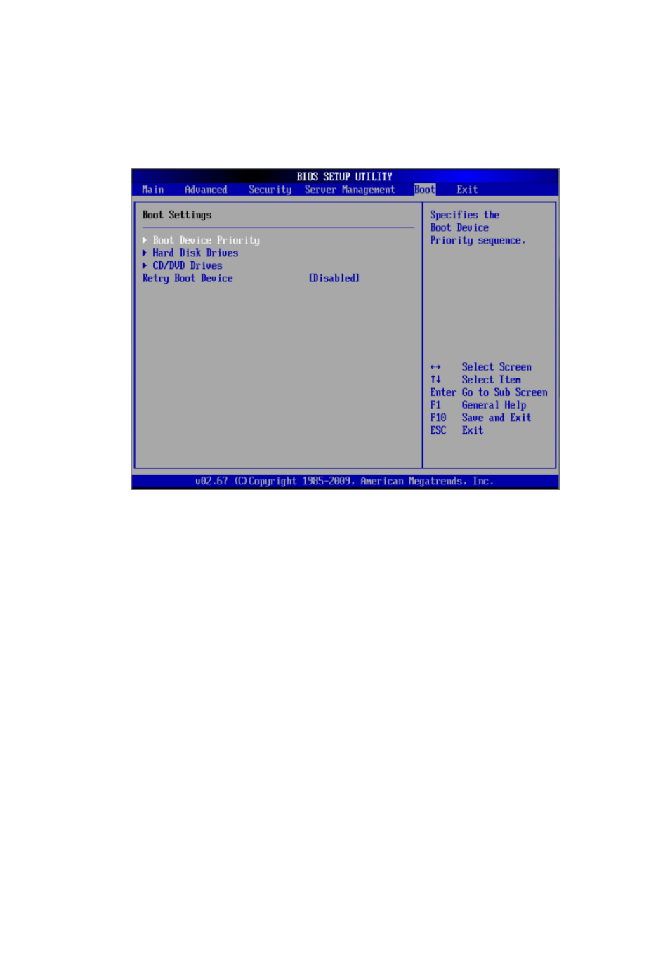 Boot settings | Acer AR380 F1 User Manual | Page 121 / 194