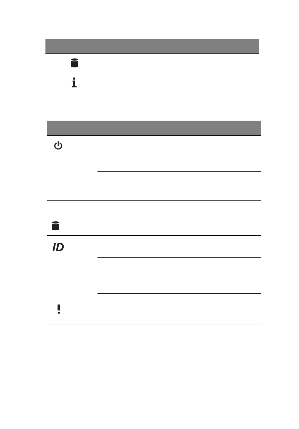 Front panel led indicator status | Acer AR380 F1 User Manual | Page 23 / 194