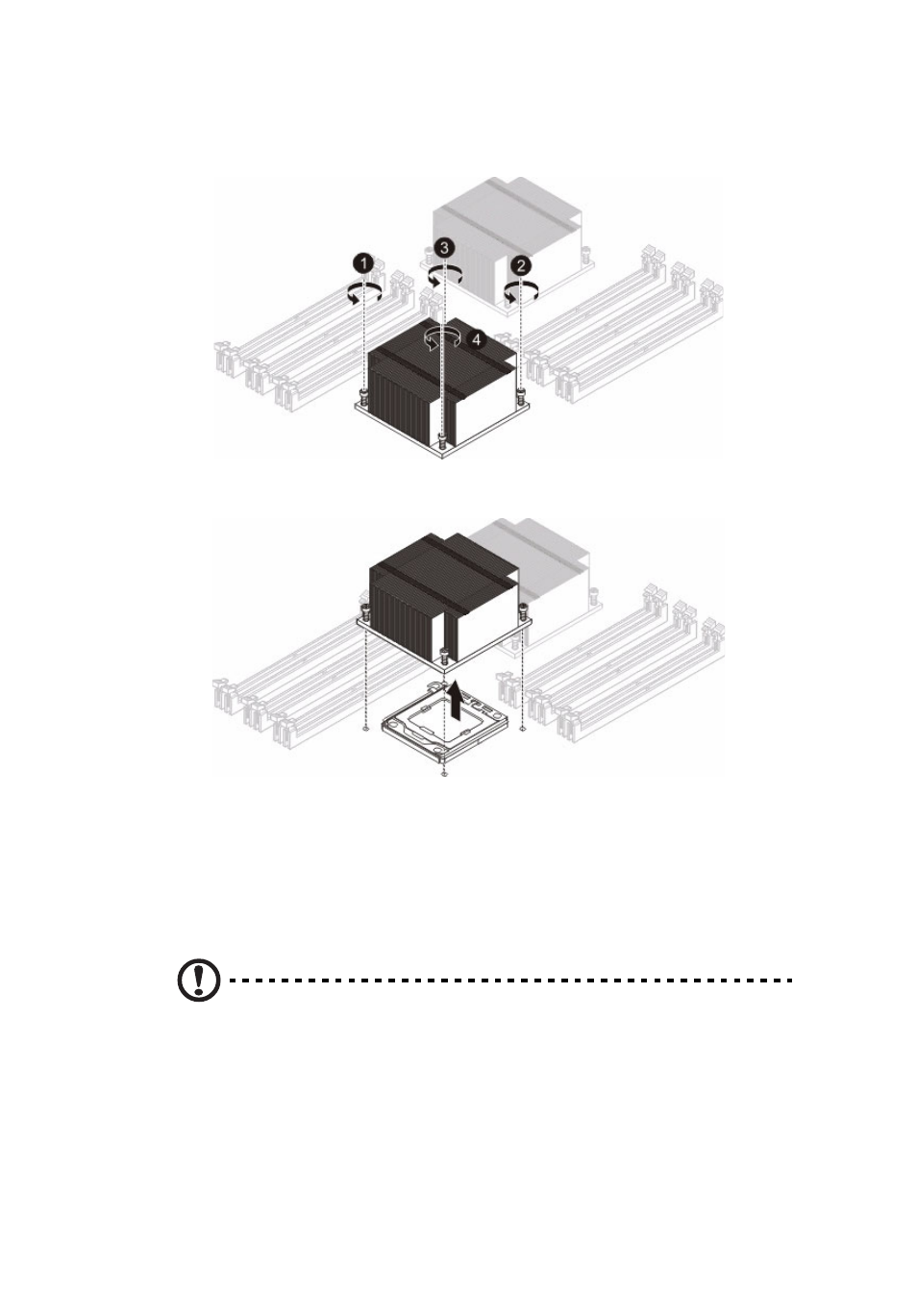 Installing a heatsink | Acer AR380 F1 User Manual | Page 65 / 194