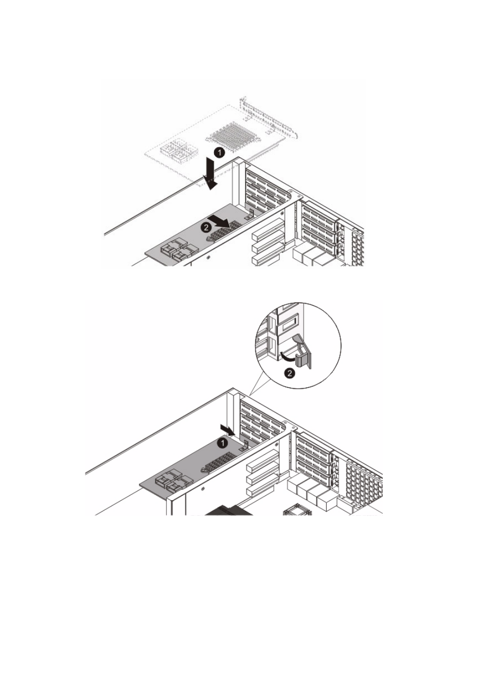 Installing the rear sas card | Acer AR380 F1 User Manual | Page 78 / 194