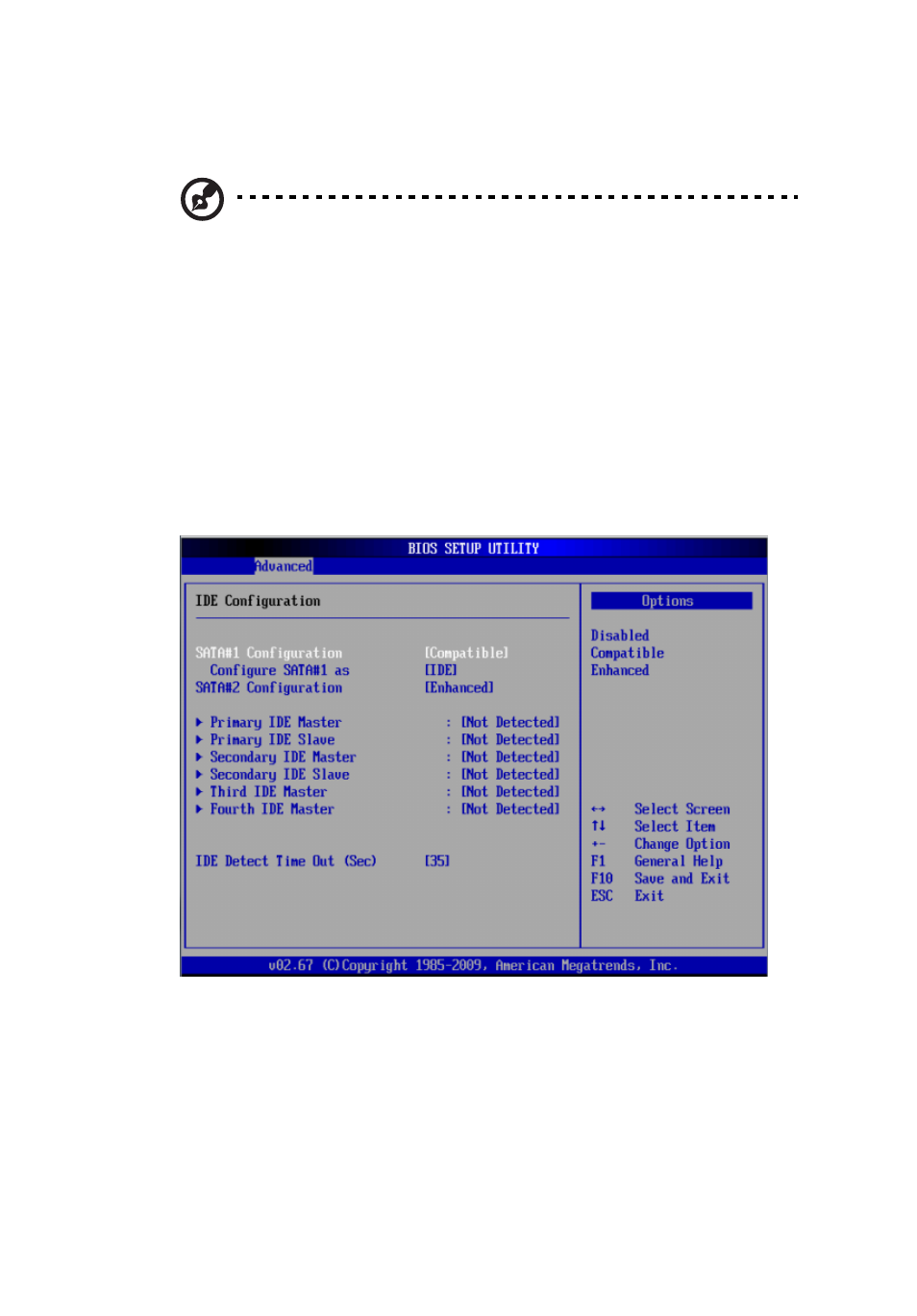 Ide/sata configuration | Acer AR380 F1 User Manual | Page 99 / 194