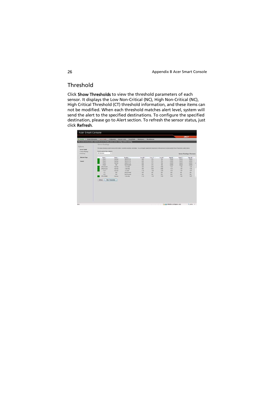 Threshold | Acer AR585 F1 User Manual | Page 38 / 68