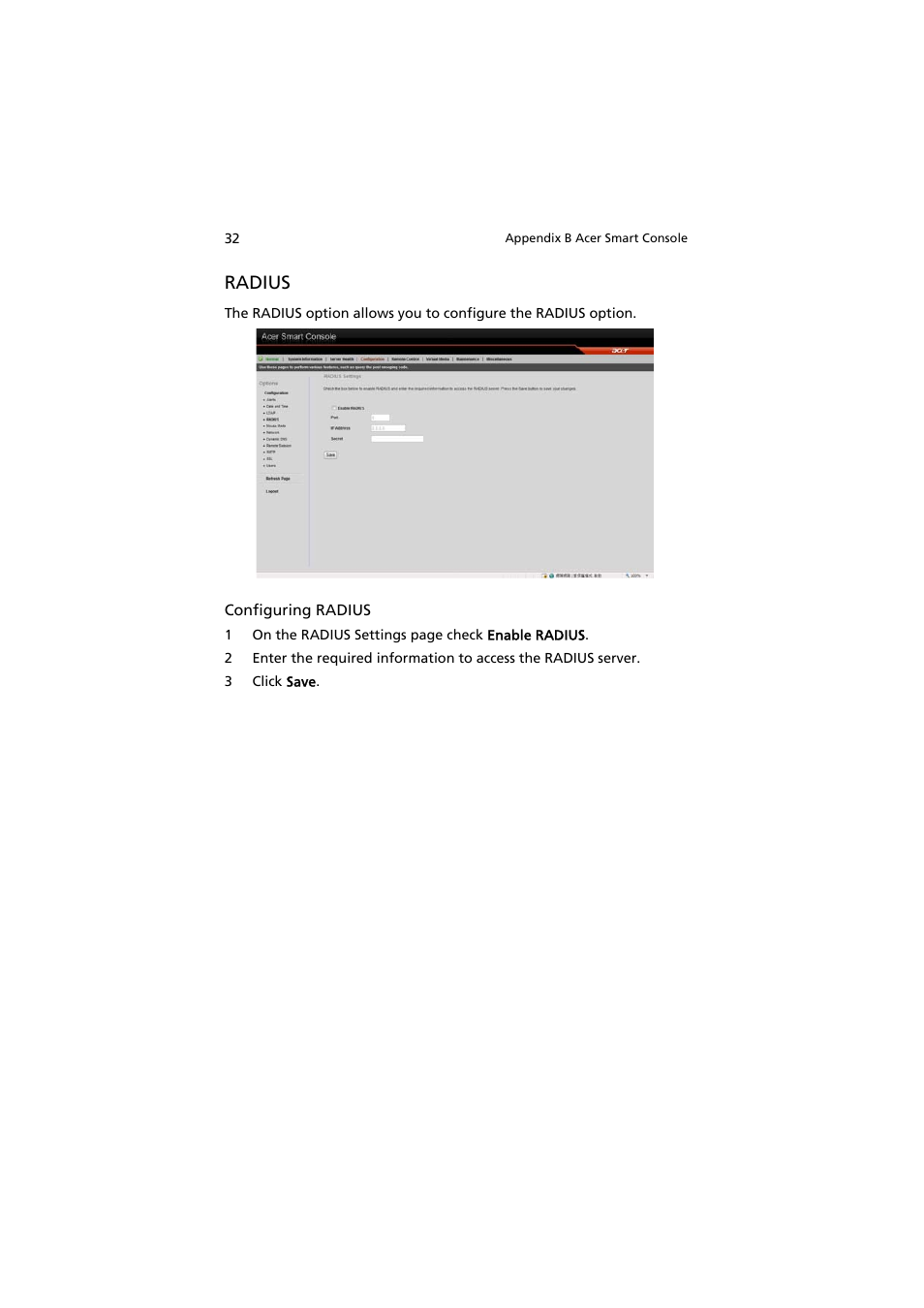 Radius | Acer AR585 F1 User Manual | Page 44 / 68