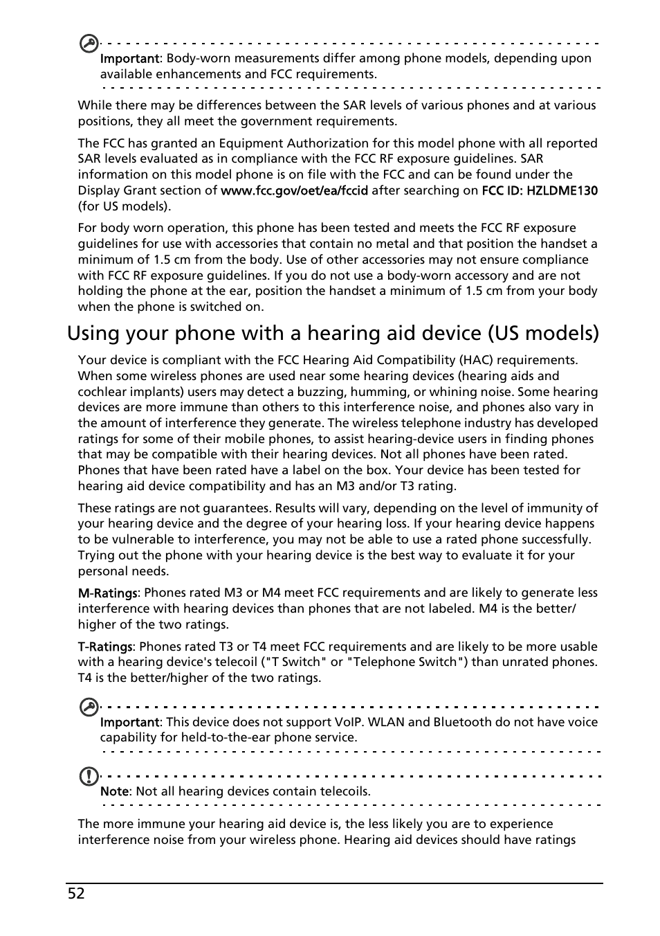 Acer E130 User Manual | Page 52 / 56