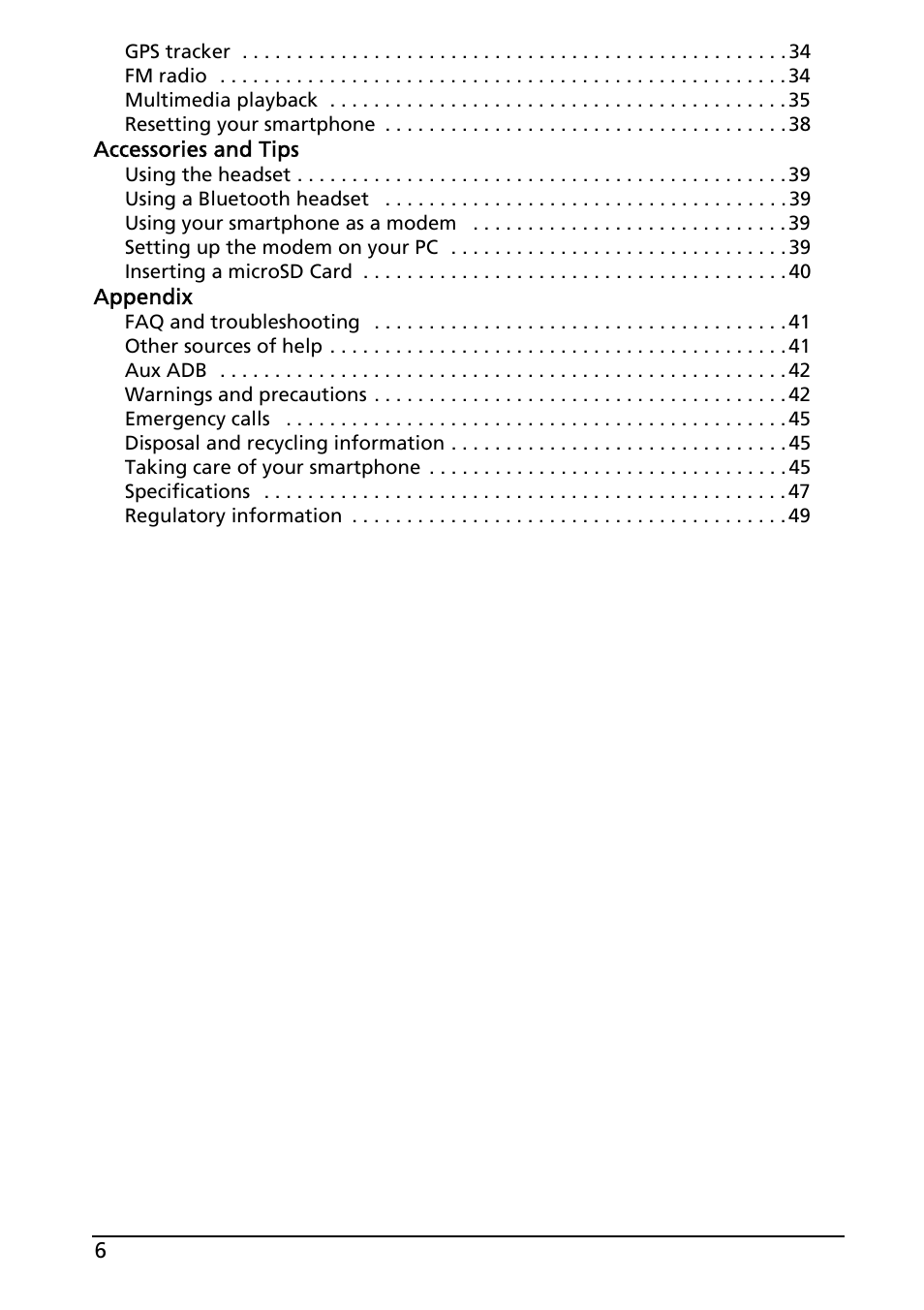 Acer E130 User Manual | Page 6 / 56