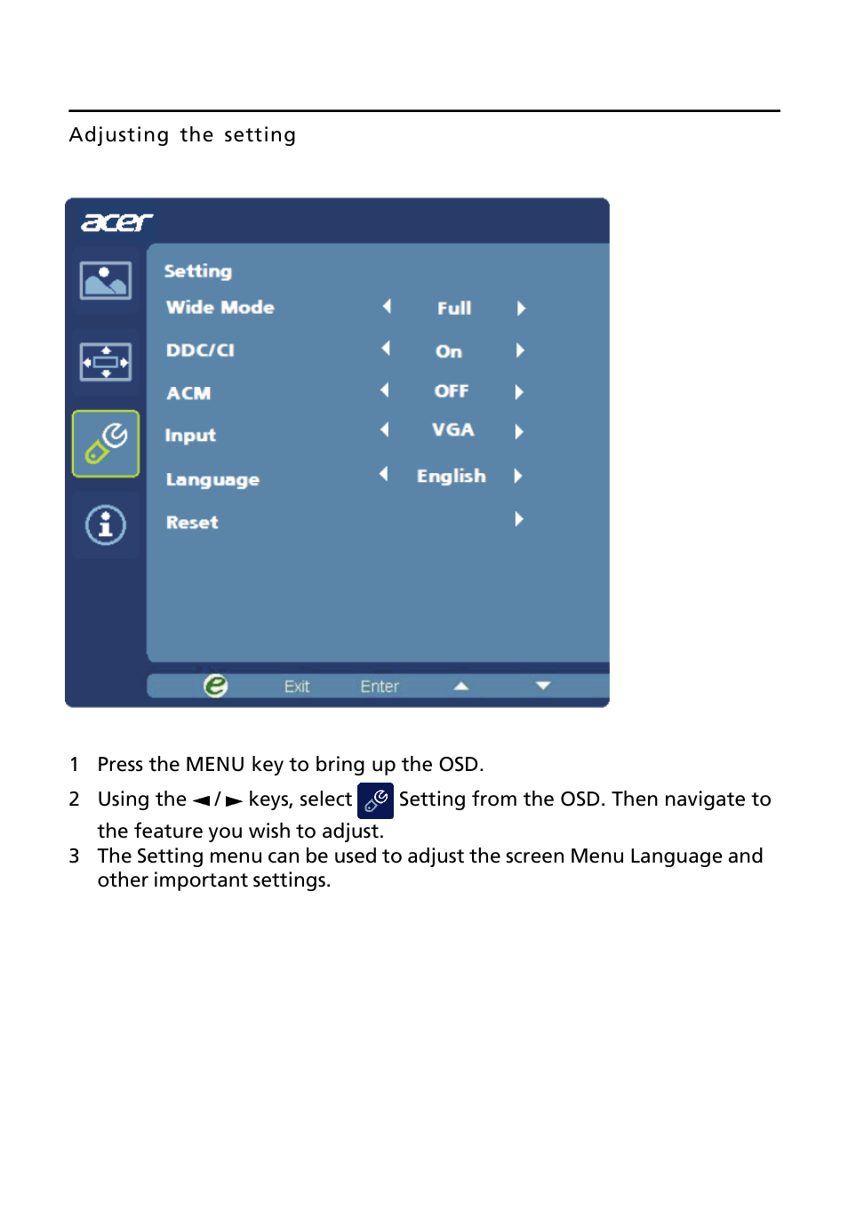 Acer P237HL User Manual | Page 18 / 23