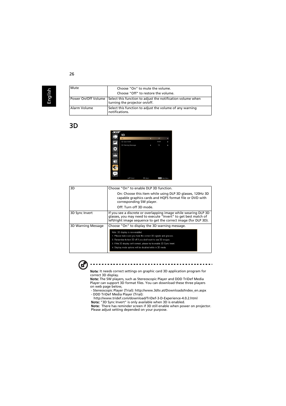 Acer S1370WHn User Manual | Page 36 / 64