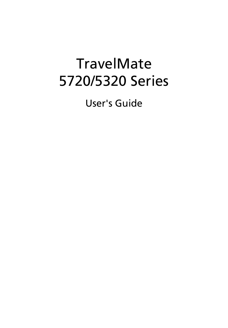 Acer TravelMate 5720 User Manual | 96 pages