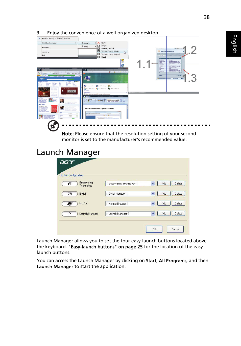 Launch manager, Frequently asked questions | Acer TravelMate 5720 User Manual | Page 55 / 96