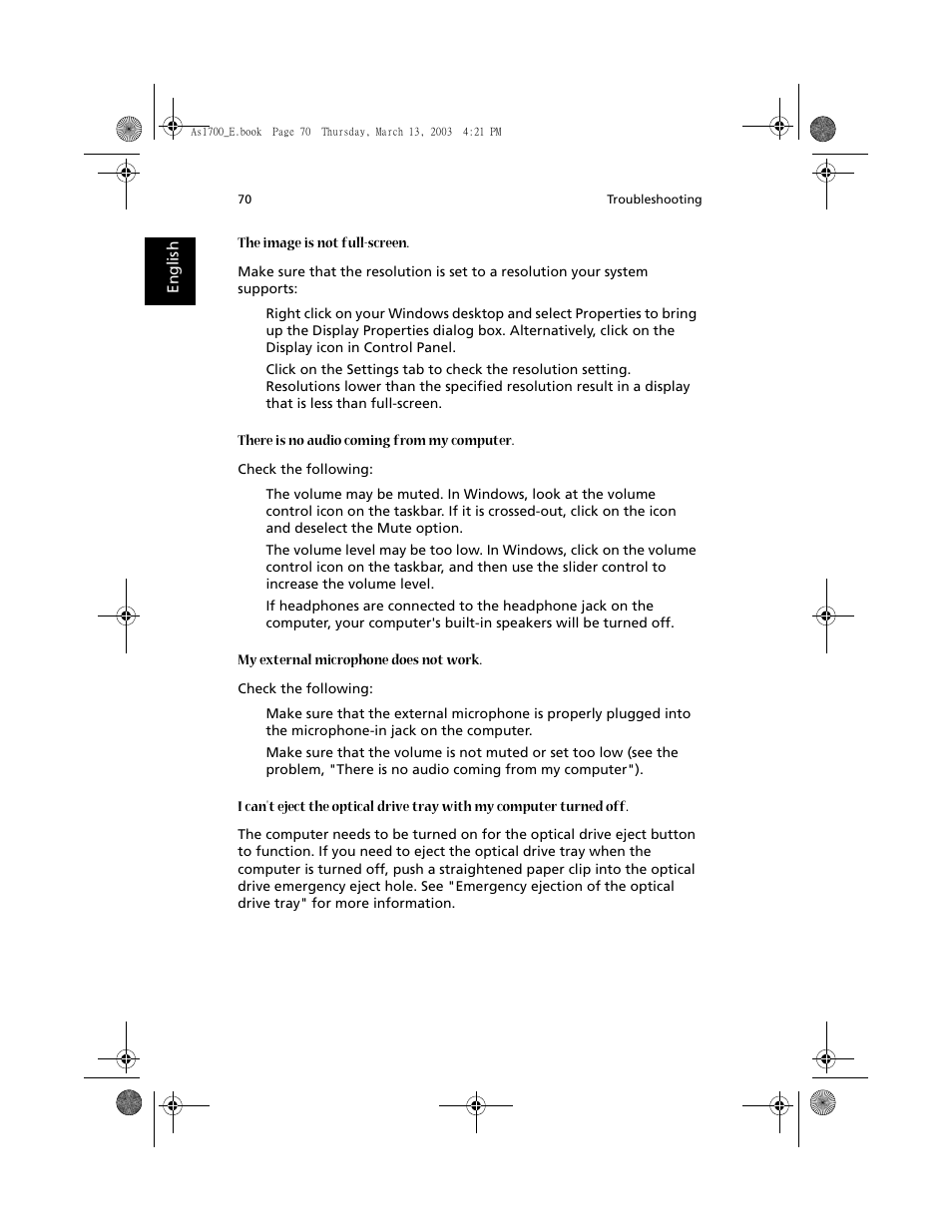 Acer Aspire 1700 User Manual | Page 80 / 102