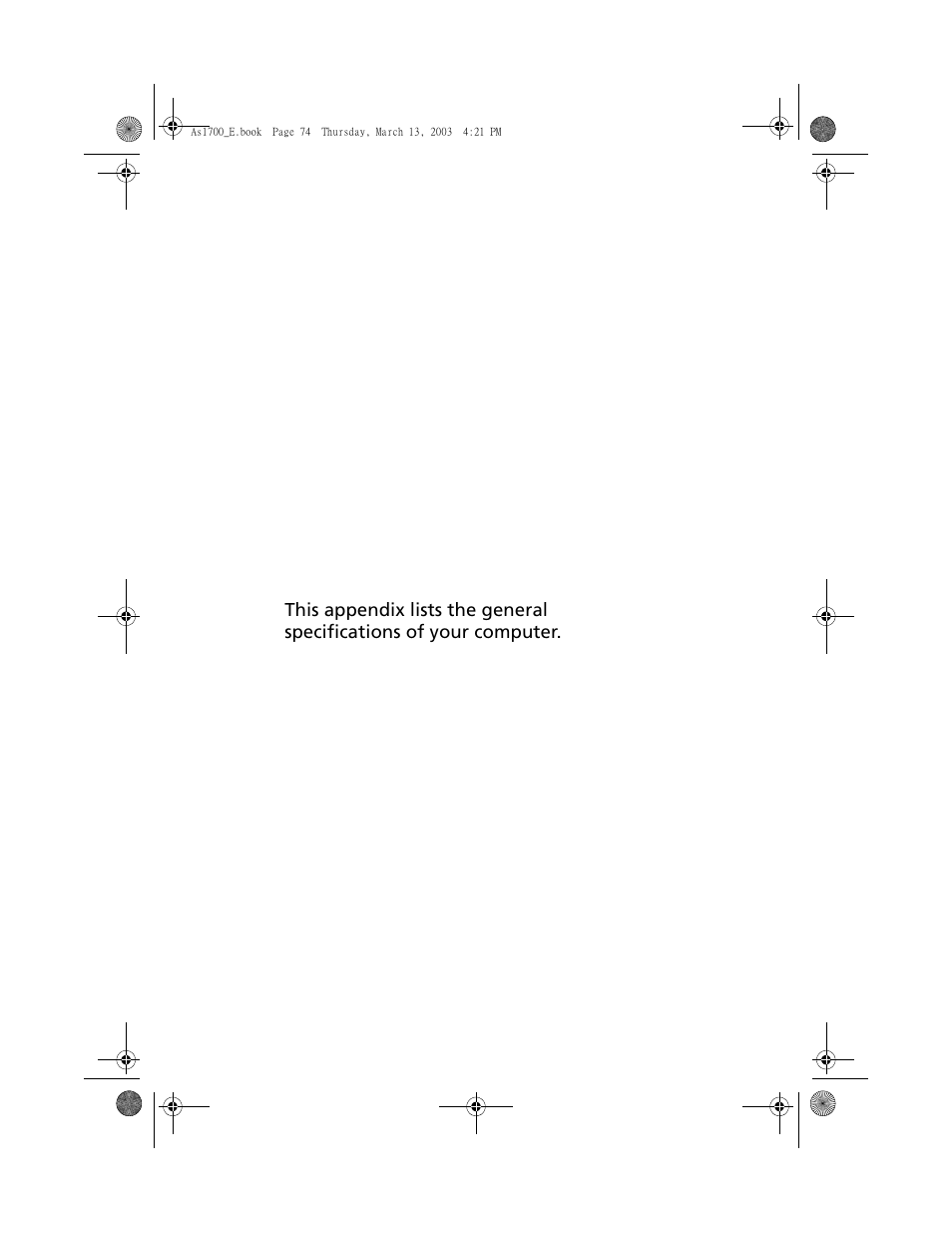 Acer Aspire 1700 User Manual | Page 84 / 102