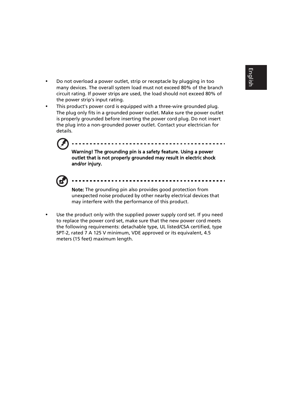 Eng lish, ᑒ஀ኁጒ | Acer V246HYL User Manual | Page 5 / 7