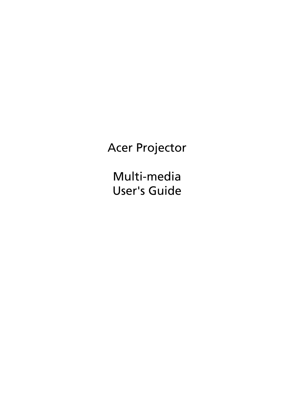 Acer K330 User Manual | 27 pages