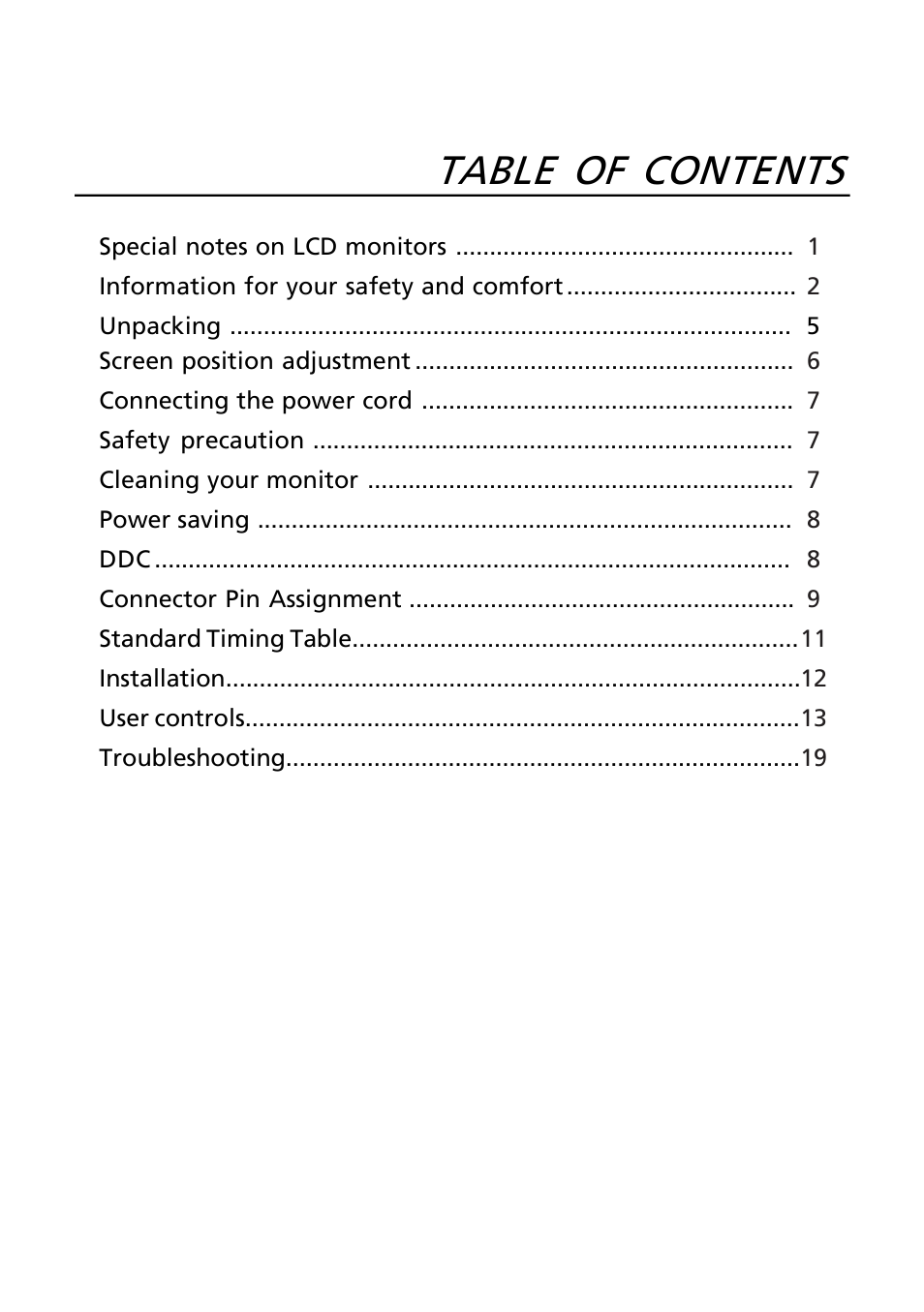 Acer T272HUL User Manual | 24 pages