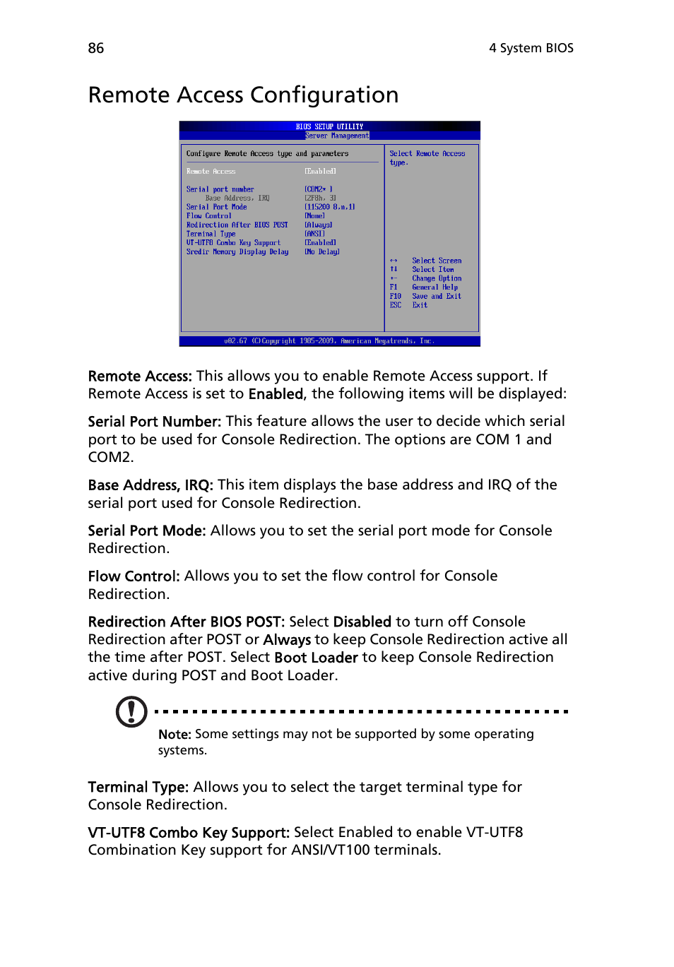 Remote access configuration | Acer AR180 F1 User Manual | Page 104 / 178