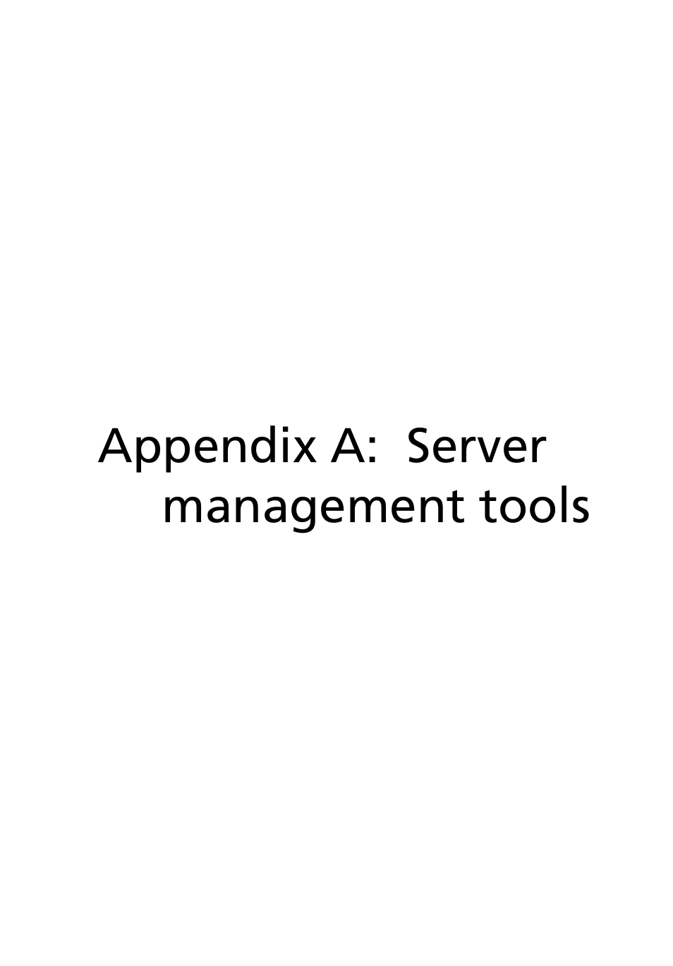 Appendix a: server management tools | Acer AR180 F1 User Manual | Page 123 / 178