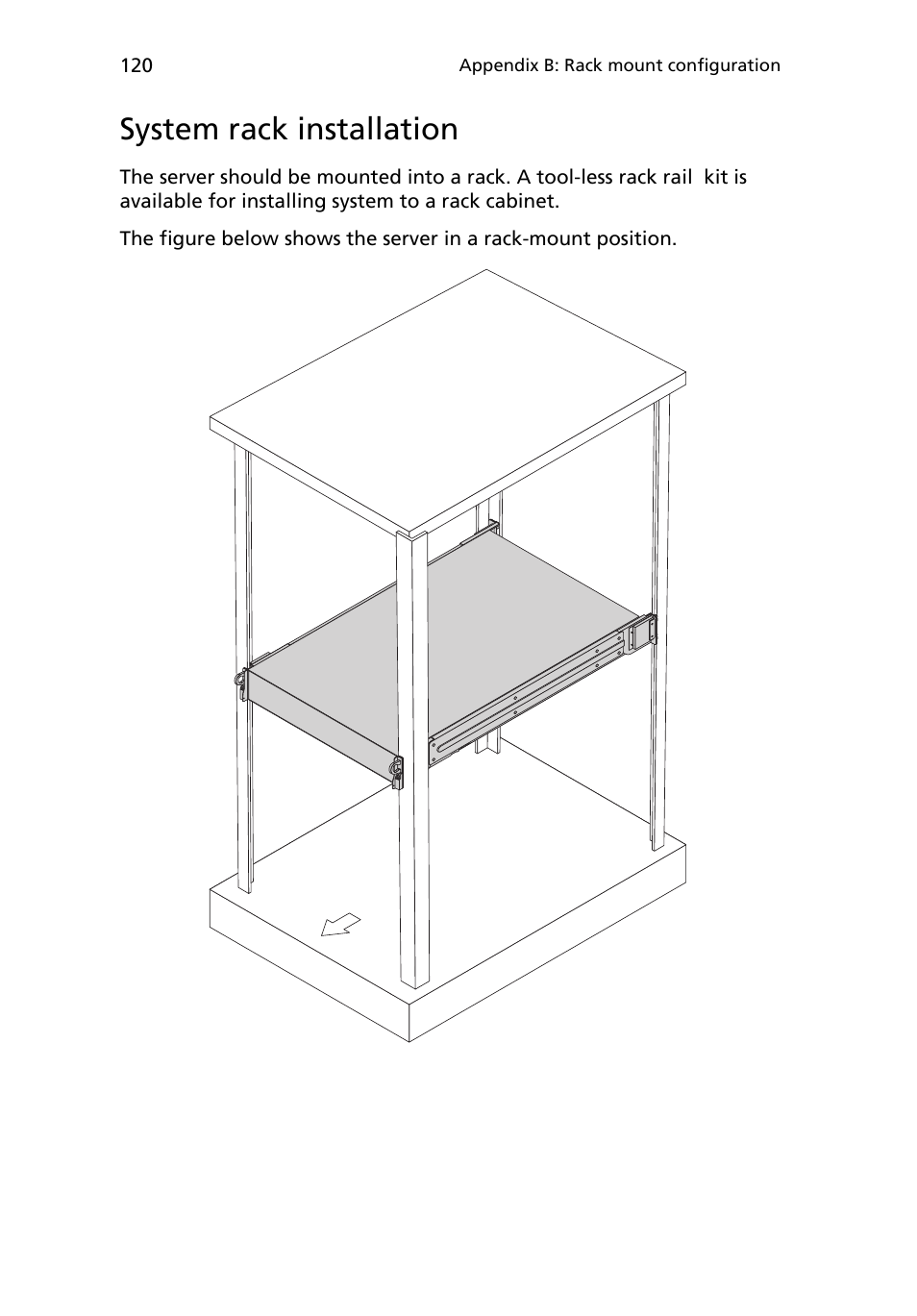System rack installation | Acer AR180 F1 User Manual | Page 138 / 178