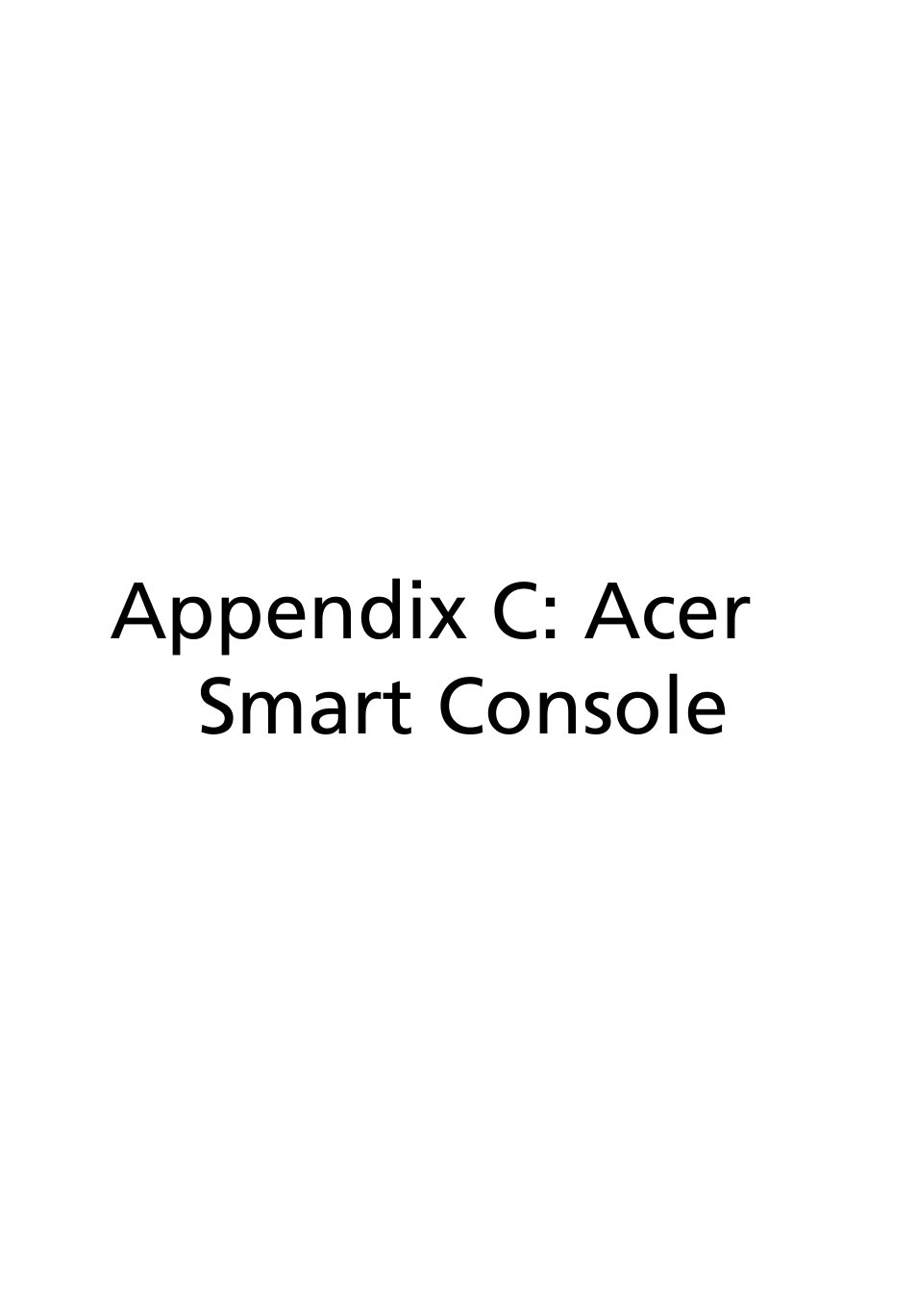 Appendix c: acer smart console | Acer AR180 F1 User Manual | Page 147 / 178