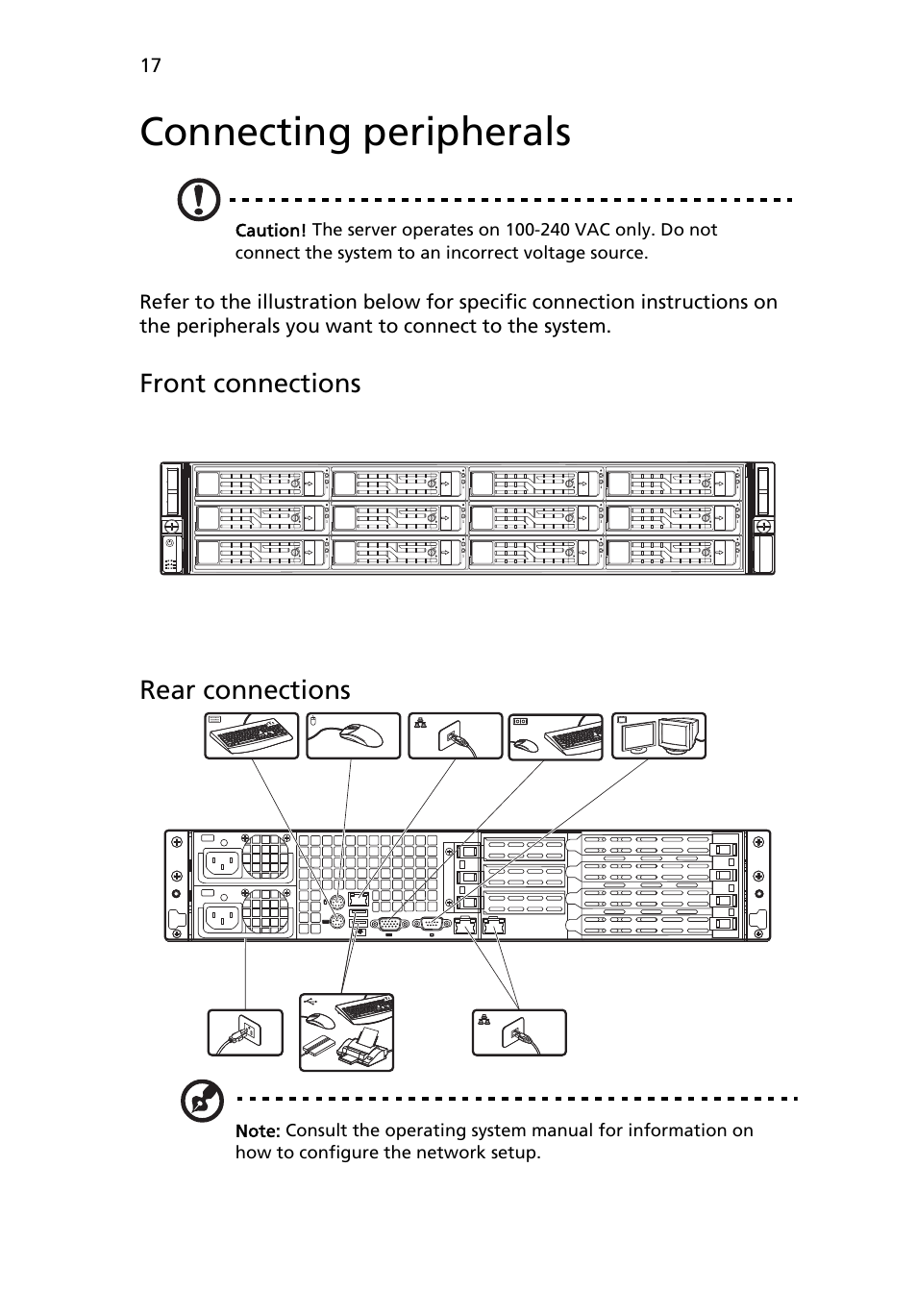 Connecting peripherals | Acer AR180 F1 User Manual | Page 35 / 178