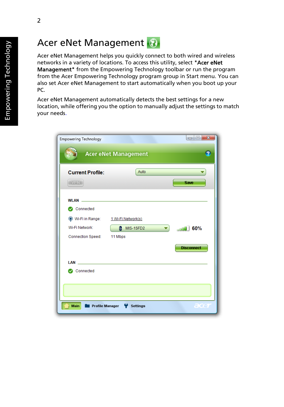 Acer enet management | Acer Aspire 2920Z User Manual | Page 24 / 111