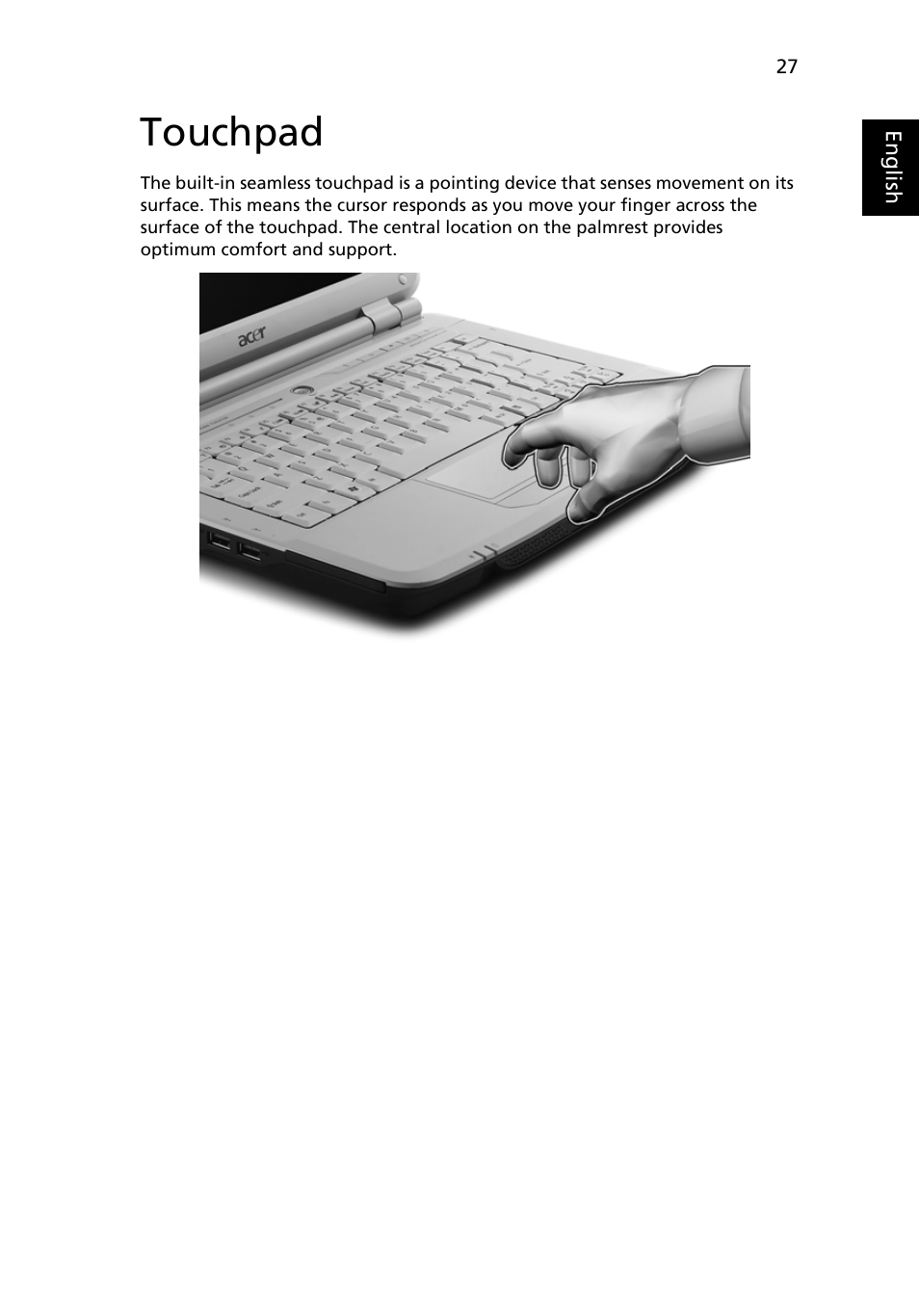 Touchpad | Acer Aspire 2920Z User Manual | Page 49 / 111