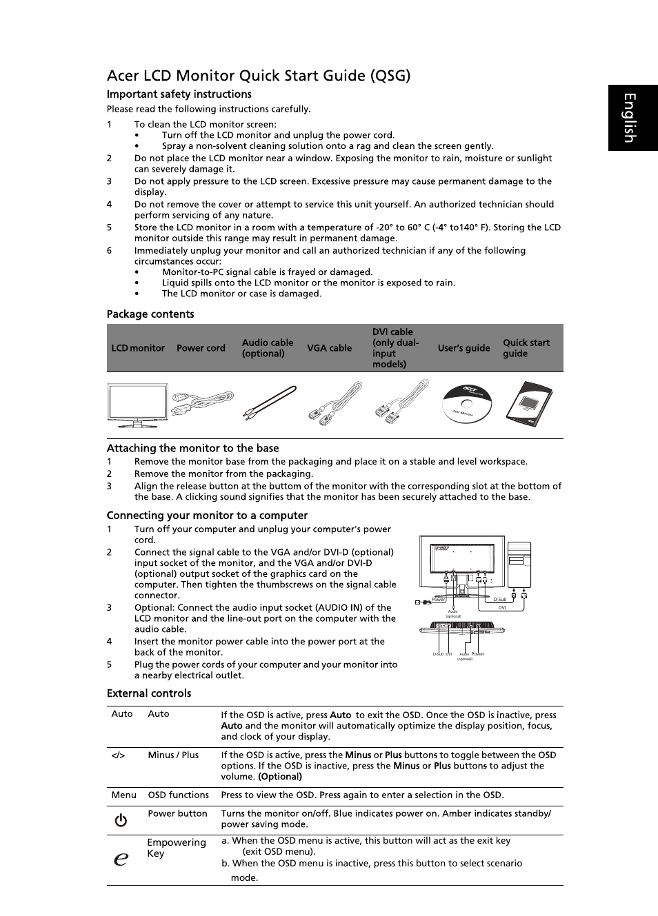 Acer X203H User Manual | 2 pages