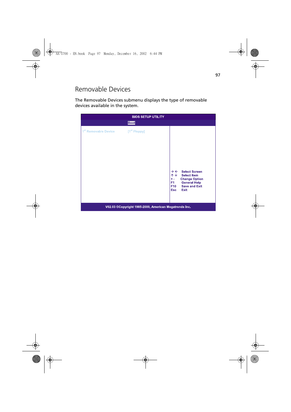 Removable devices | Acer Altos G700 User Manual | Page 107 / 122