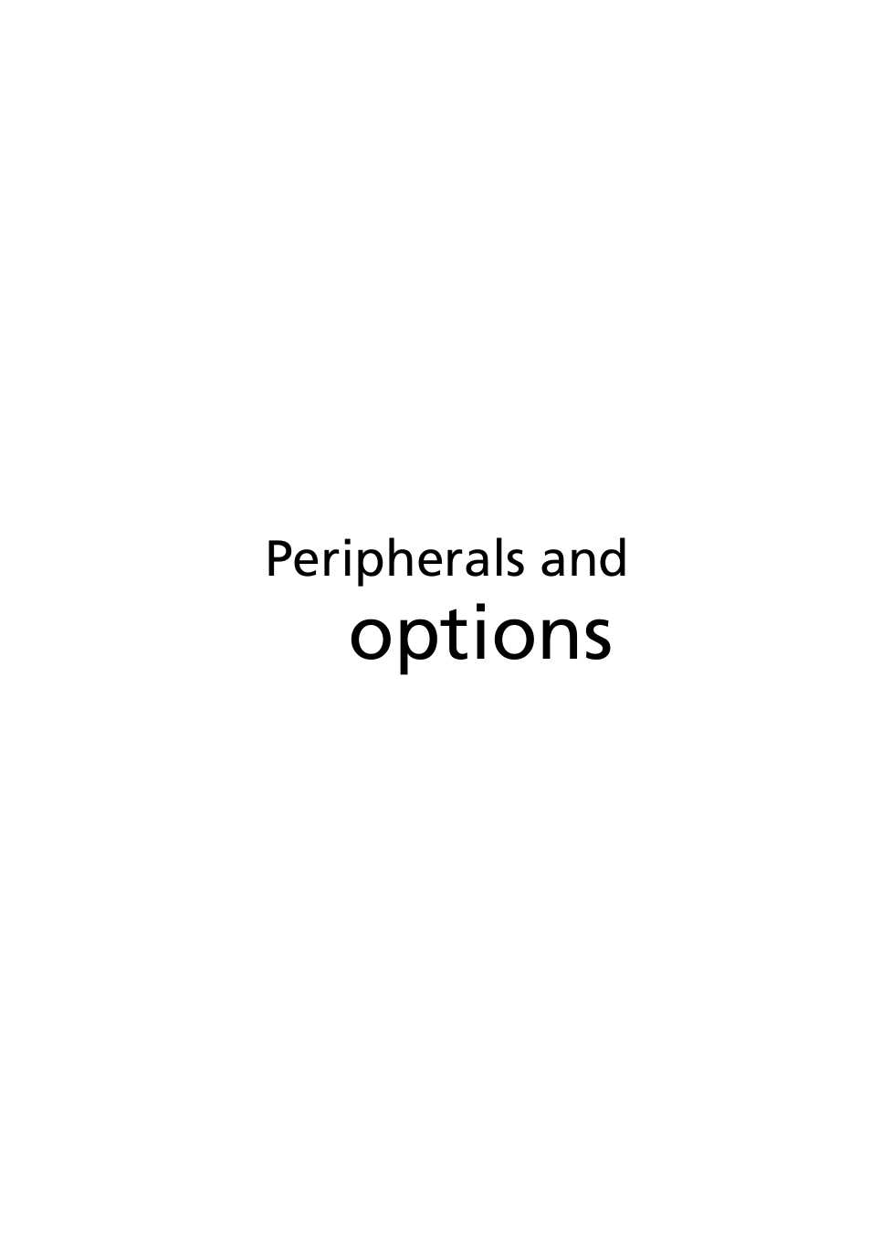 Peripherals and options, Options | Acer TravelMate 2200 User Manual | Page 49 / 105