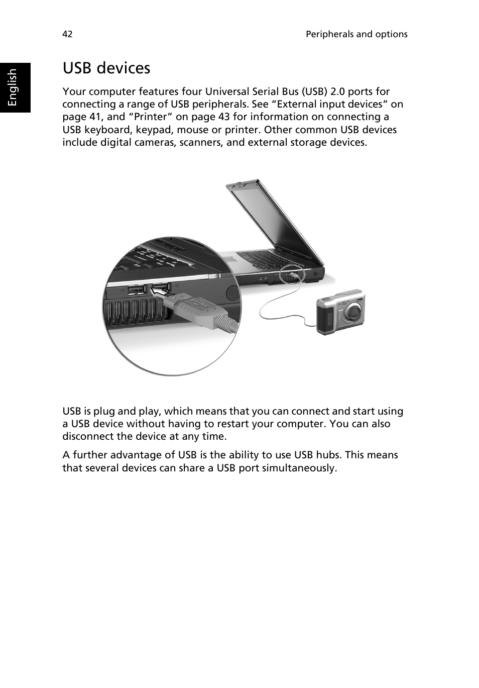 Usb devices | Acer TravelMate 2200 User Manual | Page 52 / 105