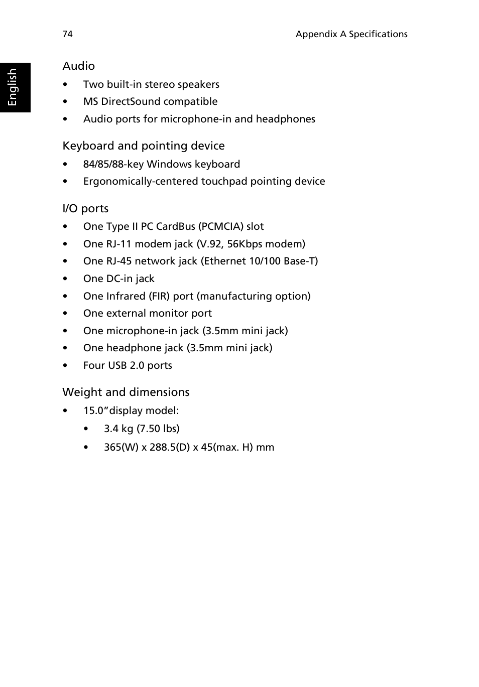 Acer TravelMate 2200 User Manual | Page 84 / 105