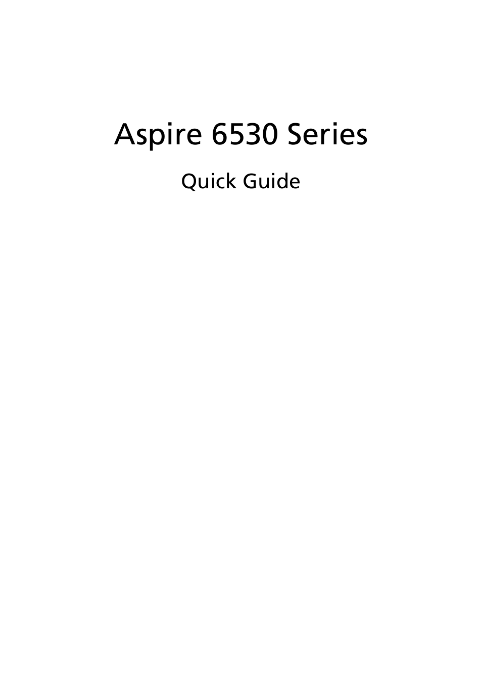 Acer Aspire 6530G User Manual | 12 pages