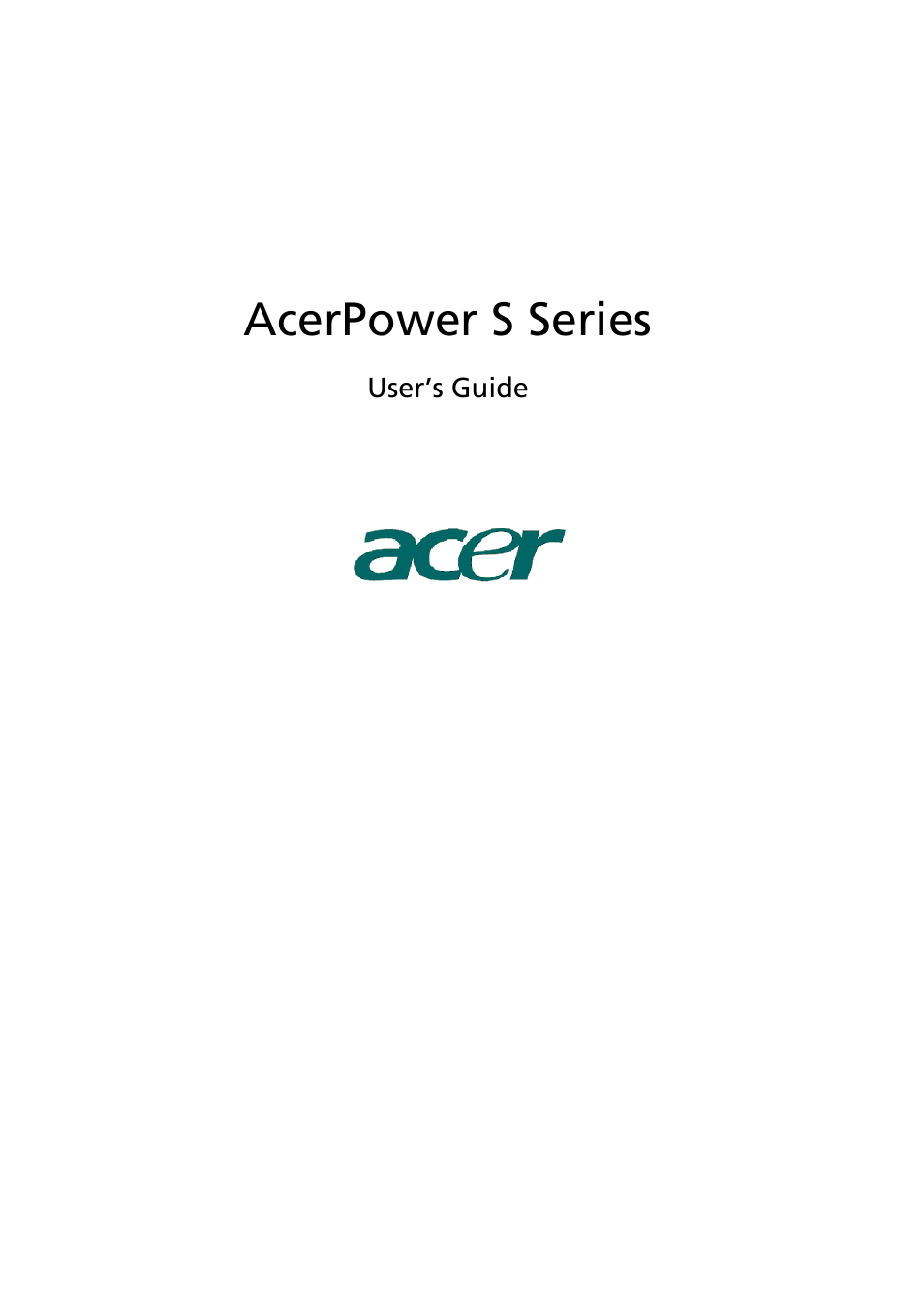 Acer Aspire SA90 User Manual | 28 pages