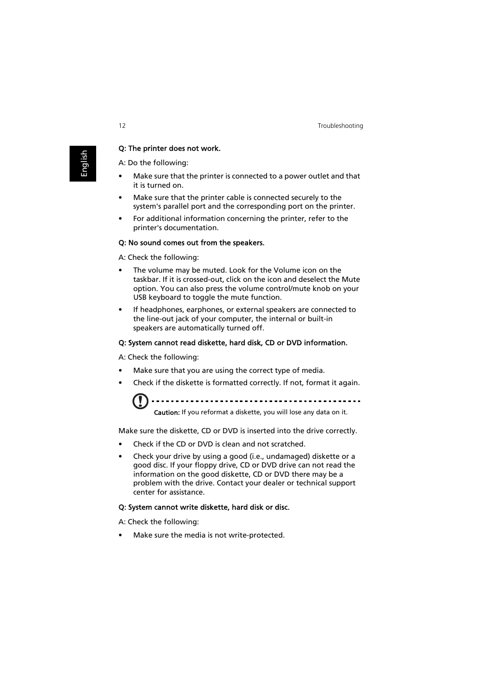 Acer Aspire SA90 User Manual | Page 16 / 28