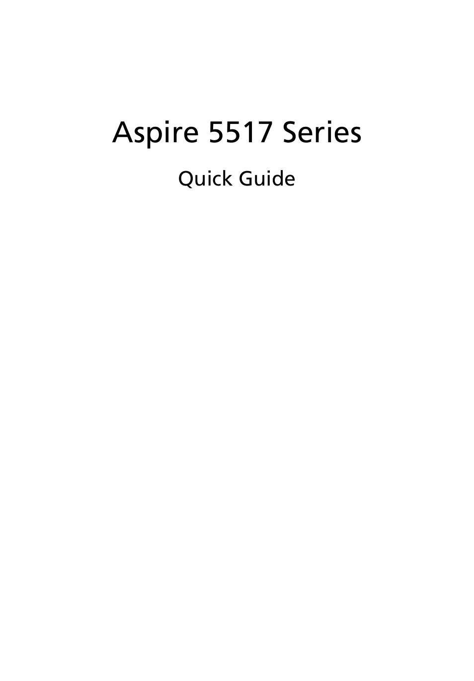 Acer Aspire 5517 User Manual | 11 pages